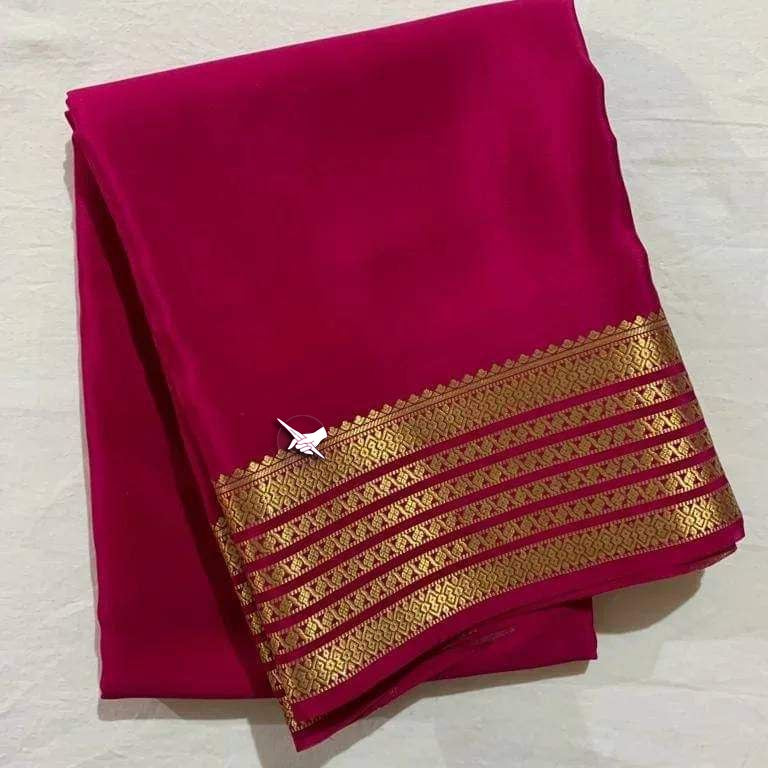 Pink Semi Silk Saree With Rich Pallu
