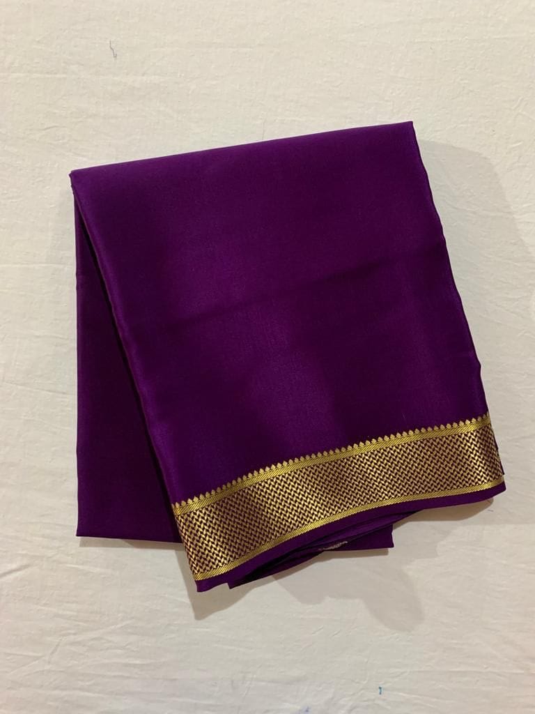 Purple Colour Chiffon Saree