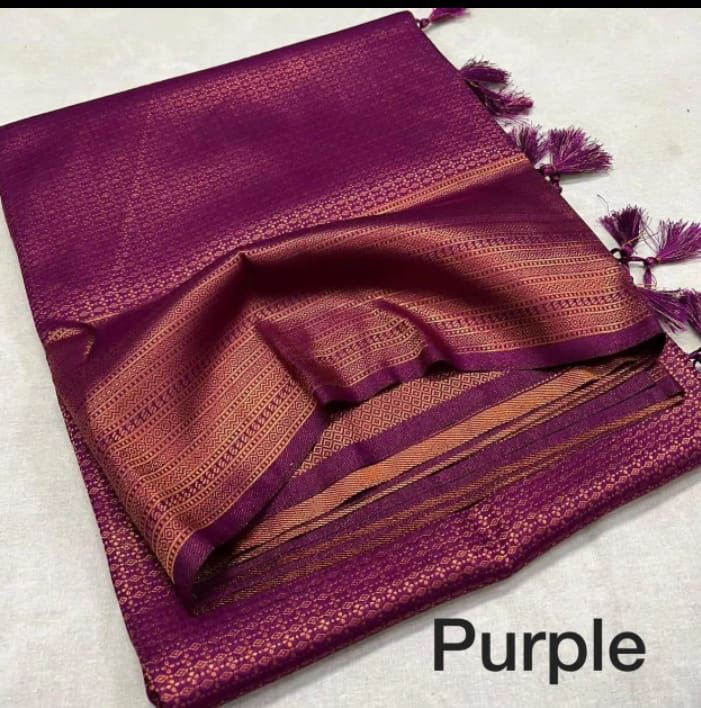 Purple  Colour Silk Saree
