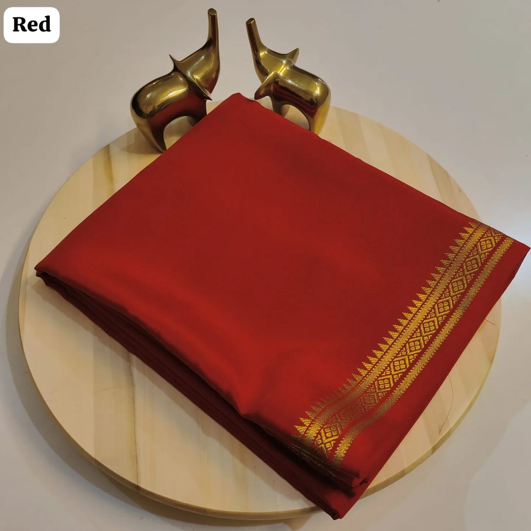 Red Colour Mysore Saree